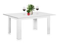 Shally Dogan Table Extensible Salle à Manger Blanche de 110 x 70 cm à 150 x 70 cm, Design Moderne, Extensible Peu encombrant, idéal pour Salle à Manger, Salon, Cuisine, mobilier intérieur, (Blanc)