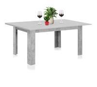 Shally Dogan Table Extensible Salle à Manger Grise de 110 x 70 cm à 150 x 70 cm, Design Moderne, Extensible Peu encombrant, idéal pour Salle à Manger, Salon, Cuisine, mobilier intérieur, (Ciment)