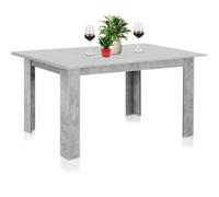 Shally Dogan Table Extensible Salle à Manger Grise de 90 x 60 cm à 120 x 60 cm, Design Moderne, Extensible Peu encombrant, idéal pour Salle à Manger, Salon, Cuisine, mobilier intérieur, (Ciment)