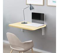 Shally Dogan Table Murale Pliante 60 x 40 cm en Bois, étagère Murale refermable, Peu encombrante, Bureau, Porte-PC, Table à Manger, Salon, Salle de Bain, Cuisine (chêne)