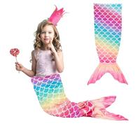 shallyong Couverture sirène, Couvertures en Flanelle Sac de Couchag Edégradé de Couleurs, Couvertures de Couchage Thermique Sirène Fille (Arc-en-Ciel)