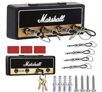 shallyong Marshall Porte Clef Mural, Jack Rack JCM800 Guitare Storage Key Holder, Accroche Clef Mural De Fixation avec 4 porte-Clés Boite a Clefs Murale Set(Noir)