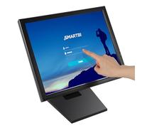 Shalmidor Écran tactile LCD de 17 pouces, haute précision avec stylo, résolution 1280 × 1024, inclinaison horizontale et verticale, écran tactile avec VGA + USB, écran pour restaurants, bureaux et