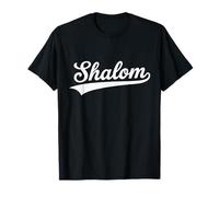 Shalom Hello & Peace Hébreu Rétro Script Culture juive T-Shirt