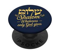 Shalom La plénitude Que Seul Notre Dieu Donne PopSockets PopGrip Adhésif