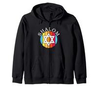 Shalom Rétro Étoile de David Juif Peace Design Sweat à Capuche
