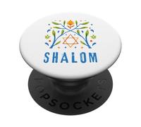 Shalom Star of David Floral Jewish Peace Design pour Homme PopSockets PopGrip Adhésif