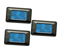 SHALONYOU 3 pièces Compteur de Courant wattmètre Multifonctionnel Compteur de Puissance Compteur de Tension Compteur d'énergie Compteur de Mesure de Circuit Tension et Courant ménage/2500
