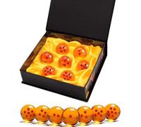 Shalwinn 7 Boules du Dragon avec Coffret Cadeau - 4.3cm Boules de Cristal Idée Cadeau pour Enfants Fans de Dragon Ball Collectionneurs Les Anniversaires et Noël Halloween(1 à 7 étoiles)