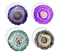 Shalwinn Silicone Coaster Mold,Moule resine de Verre Epoxy Moulle pour Resine, Artisanat Faire DIY pour la décoration de la Maison - pour sous-Verres, Tapis de Bol, décors