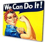 SHALYSONG Tapis de Souris inspirant, Petit Tapis de Souris d'ordinateur pour Souris sans Fil, Tapis de Souris en Caoutchouc antidérapant avec Design personnalisé We Can Do It