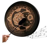 Shaman Alchemical Moon Drum - 10 pouces, instrument de sonore, membrane accordable | Outil de musique spirituelle de tambour de cadre de femme, coffret cadeau de percussion de médecine d'âme