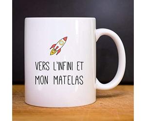 SHAMAN Mug vers L'infini Et Mon Matelas - Mug céramique imprimé en France de la Marque