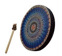 Shaman Tambour sibérien pour musique spirituelle, tambour à main rond en cuir synthétique, tambour à main, cadre à percussion fait à la main, tambour végétalien, Shaman alchimique Moon Drum avec
