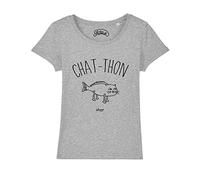 SHAMAN Tshirt Humour Femme - Chat Thon - Produit imprimé dans Notre Atelier à Toulouse