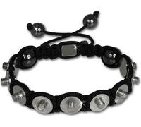 Shamballa bracelet original Sterlinx avec 9 montures sphériques en acier inoxydable D2SHA90