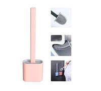 Shamdon Home Collection Brosse WC plate en silicone avec support, ensemble brosse WC en silicone flexible et support pour salle de bain