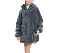 Shamdon Home Collection Sweat à Capuche Surdimensionné Pour Enfants,Sweat-shirt Couverture Portable Pour Fille Garçon,Pull à Capuche Polaire Sherpa Avec Poche Enfant Ado