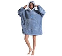 Shamdon Home Collection Sweat Plaid Adulte Unisexe Oversize à Capuche en Flanelle Douce - Longueur 90 cm, Poche Forme Pomme, Manches Longues, Chaud pour Hiver, Canapé, Cocooning et Détente