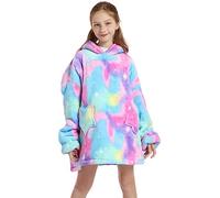 Shamdon Home Collection Sweat Plaid Enfant Pull Plaid Oversize,Sweat à Capuche pour Filles et Garçons, Super Douce et Chaude Pull à Capuche, Cadeau Cosy pour Enfants,Taille 5-15 Ans