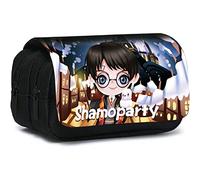 Shamoparty Magic Pencil Box, Enfants Pencil Box, Étudiant Adolescent Pencil Box, Mignon Anime Harry Cover [Noir D]