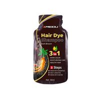 Shampoing 3 en 1 pour teinture capillaire, 30ml, assombrissant instantané, gris à noir, Polygonum Multiflorum Dark brown 30ml