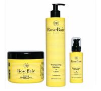 Shampoing 500ml + Masque 500ml + Sérum 100ml RoseBaie - Huile de Coco et Kératine, Shampoing 500ml + Masque 500ml + Sérum 100ml