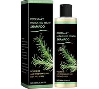 Shampoing à la biotine et au romarin, shampoing stimulant la pousse des cheveux au romarin et à la kératine hydrolysée, volumisant, nourrissant, doux et brillant, pour cheveux fins, secs et abîmés