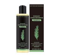 Shampoing à la kératine et au romarin | Lissant, brillant, volumisant, design élégant noir et vert, 100 ml