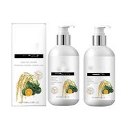 Shampoing à l'eau de riz pour la croissance des cheveux, anti-chute et cheveux clairsemés, après-shampoing épaississant à la biotine, nettoie le cuir chevelu, pour hommes et femmes