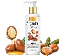 Shampoing à l'huile d'argan à la kératine, à l'huile d'argan, soin marocain, hydratant et fortifiant, pour cheveux bouclés, lisses et secs