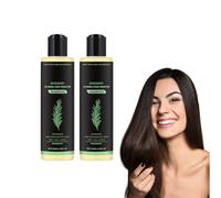 Shampoing au romarin et à la kératine hydrolysée, Shampoing épaississant, Shampoing bio au romarin pour la croissance des cheveux clairsemés, Renforce et favorise une chevelure saine. (2 bouteilles)