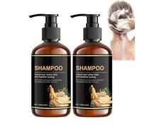 Shampoing Au Romarin Et Aux Extraits De Ginseng, Shampoing RéGulateur De SéBum Et Nourrissant, Sham/poing Aux Essences VéGéTales, éPaissit Les Cheveux Fins Et RéDuit La Casse Adoucit Et Lisse (2 PCS)