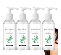 Shampoing au romarin pour cheveux clairsemés, shampoing bio à l'extrait de romarin pour nourrir le cuir chevelu, shampoings hydratant pour cuir chevelu sec, shampoings nettoyant et réparateur. (4PCS)