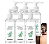 Shampoing au romarin pour cheveux clairsemés, shampoing bio à l'extrait de romarin pour nourrir le cuir chevelu, shampoings hydratant pour cuir chevelu sec, shampoings nettoyant et réparateur. (6PCS)