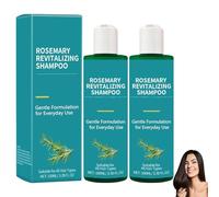 Shampoing au romarin pour la croissance des cheveux, shampoing naturel au romarin pour fortifier et épaissir les cheveux, antipelliculaire et anti-chute, nourrissant et hydratant (2pcs)
