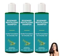Shampoing au romarin pour la croissance des cheveux, shampoing naturel au romarin pour fortifier et épaissir les cheveux, antipelliculaire et anti-chute, nourrissant et hydratant (3pcs)