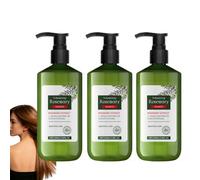 Shampoing bio au romarin pour la croissance des cheveux, shampoing épaississant, shampoings naturels au romarin pour fortifier et épaissir cheveux, sans sulfate pour chev/eux fins et clairsemés (3PCS)