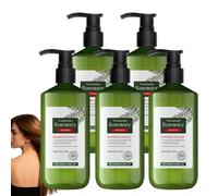 Shampoing bio au romarin pour la croissance des cheveux, shampoing épaississant, shampoings naturels au romarin pour fortifier et épaissir cheveux, sans sulfate pour chev/eux fins et clairsemés (5PCS)