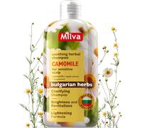 Shampoing Camomille Au Magnésium & Extrait De Pomme - Shampooing Éclaircissant Naturel Pour Cheveux Blonds - Shampooing Clarifiant Pour Cuir Chevelu Sec - Traitement Démangeaisons - Shampooing