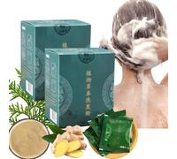 Shampoing capillaire en poudre aux plantes et aux herbes, nettoyant doux, bio, pour cheveux lisses et purifiants, pour hommes et femmes