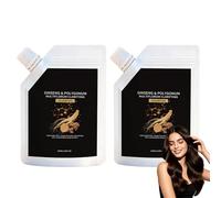 Shampoing clarifiant au ginseng et au polygonum multiflorum, nettoyant capillaire léger et non gras, shampoing hydratant longue durée pour le cuir chevelu, soin quotidien tous types de cheveux. (2PCS)