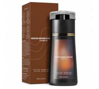 Shampoing Colorant 200 ml pour Cheveux Blancs, Pose Rapide，Brun Foncé：2 | double pompe pour un mélange homogène et une application ciblée sur les racines