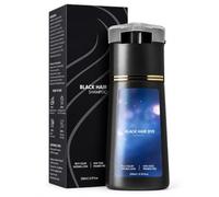 Shampoing Colorant 200 ml pour Cheveux Blancs, Pose Rapide，Noir：1 | double pompe pour un mélange homogène et une application ciblée sur les racines
