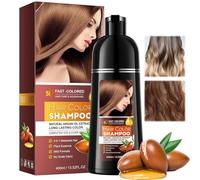 Shampoing Colorant Chatain,Shampoing Colorant Naturel Cheveux Blancs,Shampooing Tinte Cheveux Café 3-En-1,Nourrit Et ProtèGe,100% Couvre Hairs Gris,Pour Homme Et Femme