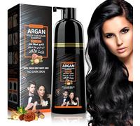 Shampoing Colorant Noir 3 en 1, Teinture Instantanée pour Cheveux Gris, pour Hommes et Femmes - 420ML