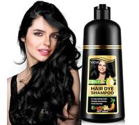Shampoing Colorant Noir, Hair Dye shampooing 3 en 1, Shampooing de Coloration Instantanée Pour Cheveux, Natural Hair Dye Shampoo, Shampoing Cheveux Colorés, Black Hair Dye pour Hommes et Femmes 500ml