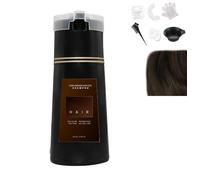 Shampoing colorant noir, shampoing colorant instantané, shampoing colorant instantané 3 en 1 pour hommes et femmes,Dark brown