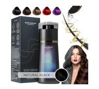 Shampoing colorant pour cheveux, shampooing instantané 3 en 1, soin des cheveux, shampooings à teinture instantanée, shampooings noirs pour couvrir les cheveux (noir)