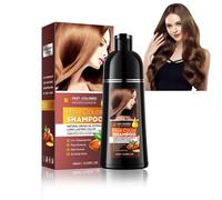 Shampoing Colorant,Shampoing Colorant Chatain,Shampoo Coloring Cheveux 3 En 1,Teinture Capillaire Naturelle InstantanéE,Couverture 100% Des Cheveux Blancs,Facile à Utiliser à La Maison,400 Ml